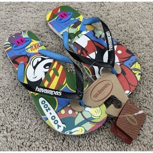 Havaianas Flip Flops Men's Sz 11 Disney Mickey Mouse Pluto Thong Sandals NWT